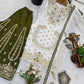 Pure Fendy Silk Embroidered Sharara Suit for Festive and Wedding Occasions