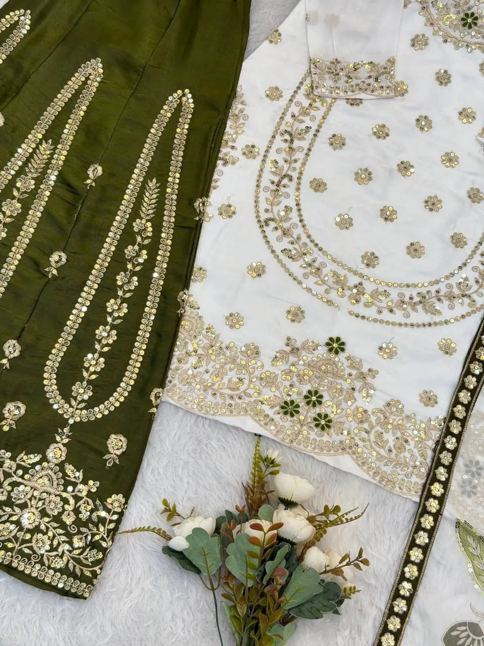 Pure Fendy Silk Embroidered Sharara Suit for Festive and Wedding Occasions