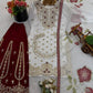 Pure Fendy Silk Embroidered Sharara Suit for Festive and Wedding Occasions