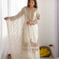 Pure Fendy Silk Handwork Sharara Suit for Festive and Wedding Occasions