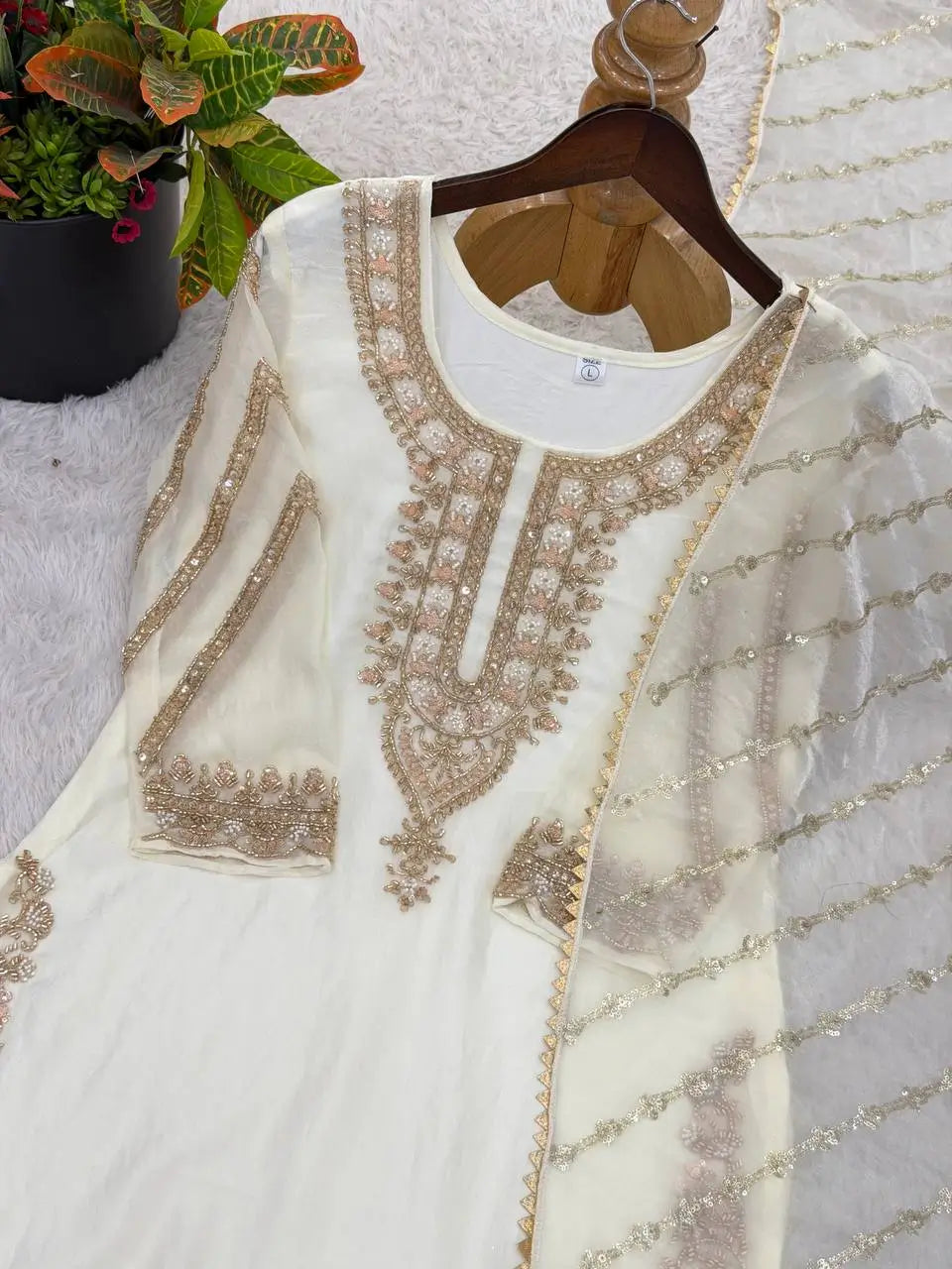 Pure Fendy Silk Handwork Sharara Suit for Festive and Wedding Occasions