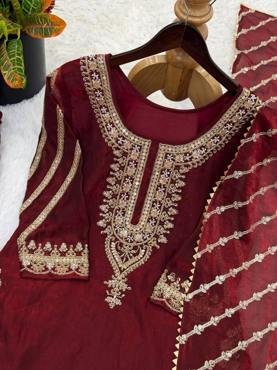 Pure Fendy Silk Handwork Sharara Suit for Festive and Wedding Occasions