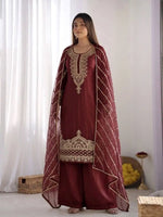 Pure Fendy Silk Handwork Sharara Suit for Festive and Wedding Occasions