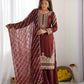 Pure Fendy Silk Handwork Sharara Suit for Festive and Wedding Occasions