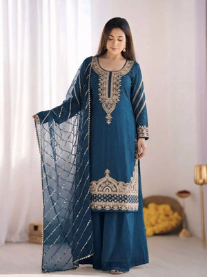 Pure Fendy Silk Handwork Sharara Suit for Festive and Wedding Occasions