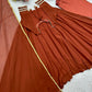 Pure Fox Georgette Anarkali Gown Set with Dupatta