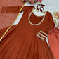 Pure Fox Georgette Anarkali Gown Set with Dupatta