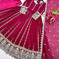 Pure Georgette Embroidered Anarkali Gown Set with Dupatta
