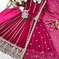 Pure Georgette Embroidered Anarkali Gown Set with Dupatta