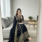 Pure Georgette Embroidered Anarkali Gown Set with Dupatta