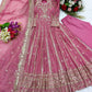 Pure Georgette Embroidered Anarkali Gown Set with Dupatta