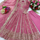 Pure Georgette Embroidered Anarkali Gown Set with Dupatta