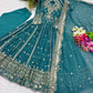 Pure Georgette Embroidered Anarkali Gown Set with Dupatta
