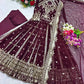 Pure Georgette Embroidered Anarkali Gown Set with Dupatta