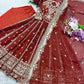 Pure Georgette Embroidered Anarkali Gown Set with Dupatta