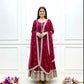 Pure Georgette Embroidered Anarkali Gown Set with Dupatta