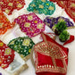 Pure Moss Chiffon Bandhani Saree with Gota patti Handwork and Aangi Blouse