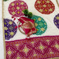 Pure Moss Chiffon Bandhani Saree with Gota patti Handwork and Aangi Blouse