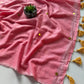 Pure Mull Cotton Saree With Gold Tassels