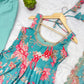Pure Muslin Floral Print Partywear Gown Set