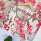 Pure Muslin Floral Print Partywear Gown Set