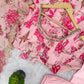 Pure Muslin Floral Print Partywear Gown Set