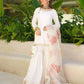 Pure Natural Crepe Embroidered Sharara Suit with Digital Print Dupatta – Festive & Party Wear
