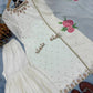 Pure Natural Crepe Embroidered Sharara Suit with Digital Print Dupatta – Festive & Party Wear