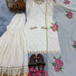 Pure Natural Crepe Embroidered Sharara Suit with Digital Print Dupatta – Festive & Party Wear