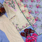 Pure Natural Crepe Embroidered Suit Set with Farshi Plazzo & Digital Print Dupatta – Festive & Party Wear
