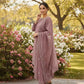 Pure Natural Crepe Farshi Palazzo Set with 3 mm Sequence Embroidery and Organza Dupatta