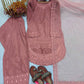 Pure Natural Crepe Farshi Palazzo Set with 3 mm Sequence Embroidery and Organza Dupatta