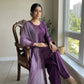 Pure Natural Crepe Farshi Palazzo Set with 3 mm Sequence Embroidery and Organza Dupatta