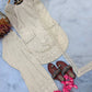 Pure Natural Crepe Farshi Palazzo Set with 3 mm Sequence Embroidery and Organza Dupatta
