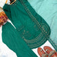 Pure Natural Crepe Farshi Palazzo Set with 3 mm Sequence Embroidery and Organza Dupatta
