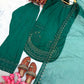Pure Natural Crepe Farshi Palazzo Set with 3 mm Sequence Embroidery and Organza Dupatta
