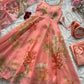 Pure Organza Silk Printed Anarkali Set