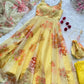 Pure Organza Silk Printed Anarkali Set