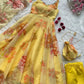 Pure Organza Silk Printed Anarkali Set