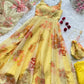 Pure Organza Silk Printed Anarkali Set
