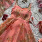 Pure Organza Silk Printed Anarkali Set