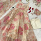 Pure Organza Silk Printed Anarkali Set