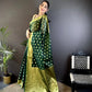 Pure Organza Silk Saree with Gold Zari Butti and Border