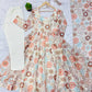Pure Organza silk Floral Print Festive Gown Set