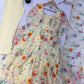 Pure Organza silk Floral Print Festive Gown Set