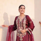 Pure Satin Silk Embroidered Plazzo Suit with Organza Dupatta – Sequins & Dori Work
