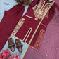 Pure Satin Silk Embroidered Plazzo Suit with Organza Dupatta – Sequins & Dori Work