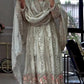 Pure Sheesha Silk Embroidered Gown Set with Dupatta and Bottom for Wedding Festive Occasion Wear