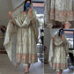Pure Sheesha Silk Embroidered Gown Set with Dupatta and Bottom for Wedding Festive Occasion Wear