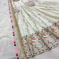 Pure Sheesha Silk Embroidered Gown Set with Dupatta and Bottom for Wedding Festive Occasion Wear